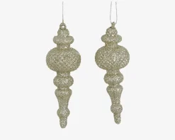 Juleornamenter 2stk. Ass. H.11 cm