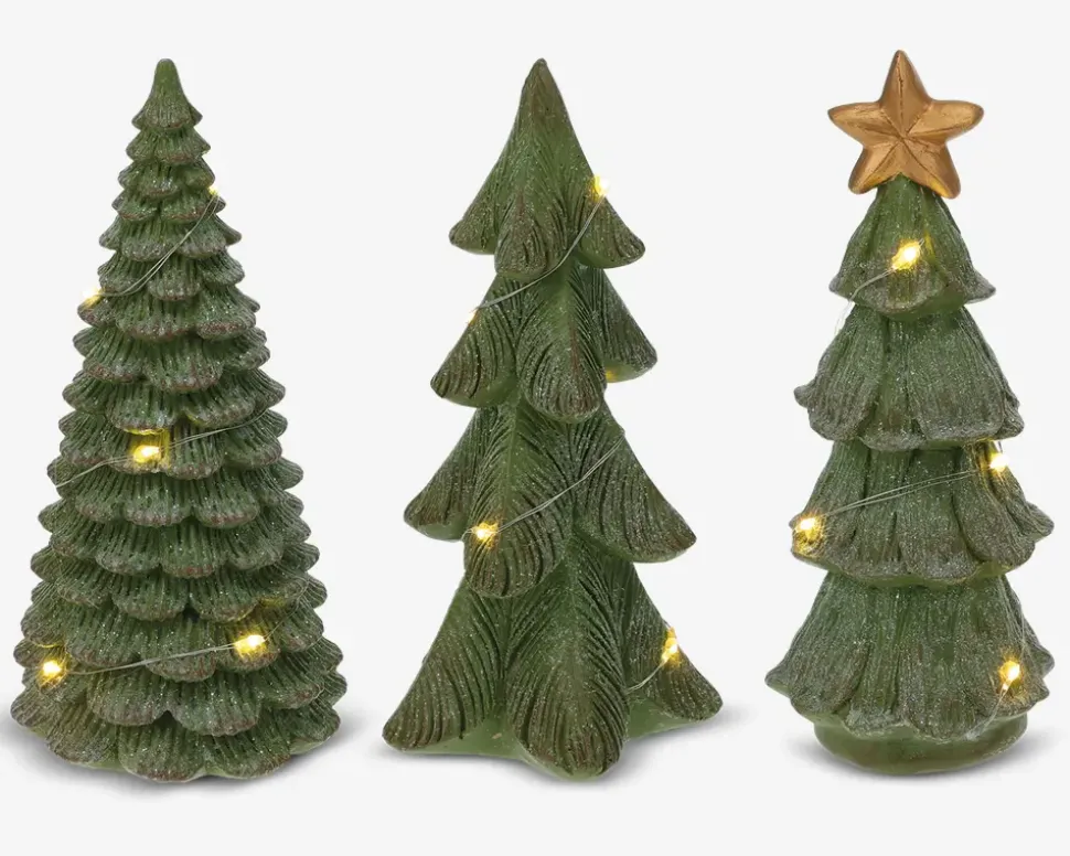 Juletræ LED grøn ass 15,5 cm