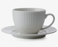 Kaffekop med underkop New bone