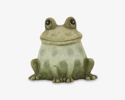 Keramik frø grøn H.7.5 cm