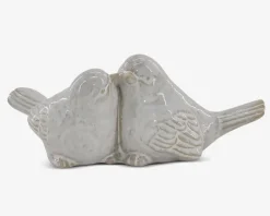 Keramik kærestefugle H.9 cm