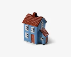 Keramikhus blå H.10 x B.8 cm