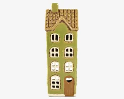 Keramikhus brun H.18 x B.6 cm