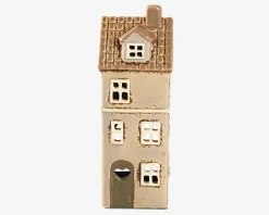 Keramikhus brun H.16 x B.6 cm