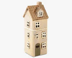 Keramikhus brun H.16 x B.6 cm