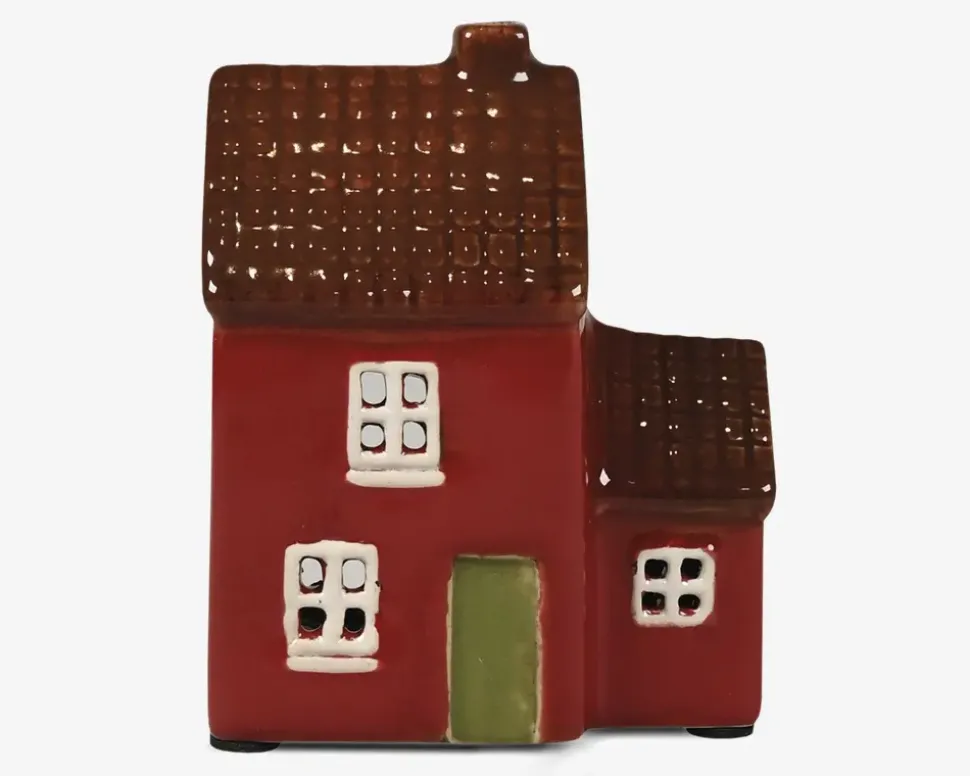 Keramikhus rød H.10 x B.8 cm