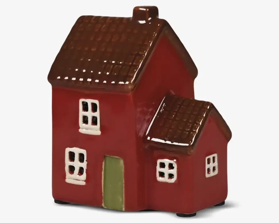 Keramikhus rød H.10 x B.8 cm