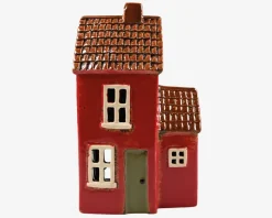 Keramikhus til lys rød H.20 cm