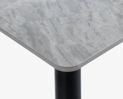 Køkkenbord i grå med sort stel 70 x 120 cm