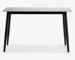 Køkkenbord i hvid med sort stel 70 x 120 cm