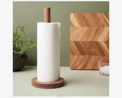 Køkkenrulleholder Sildeben Acacie Træ H.30,5cm
