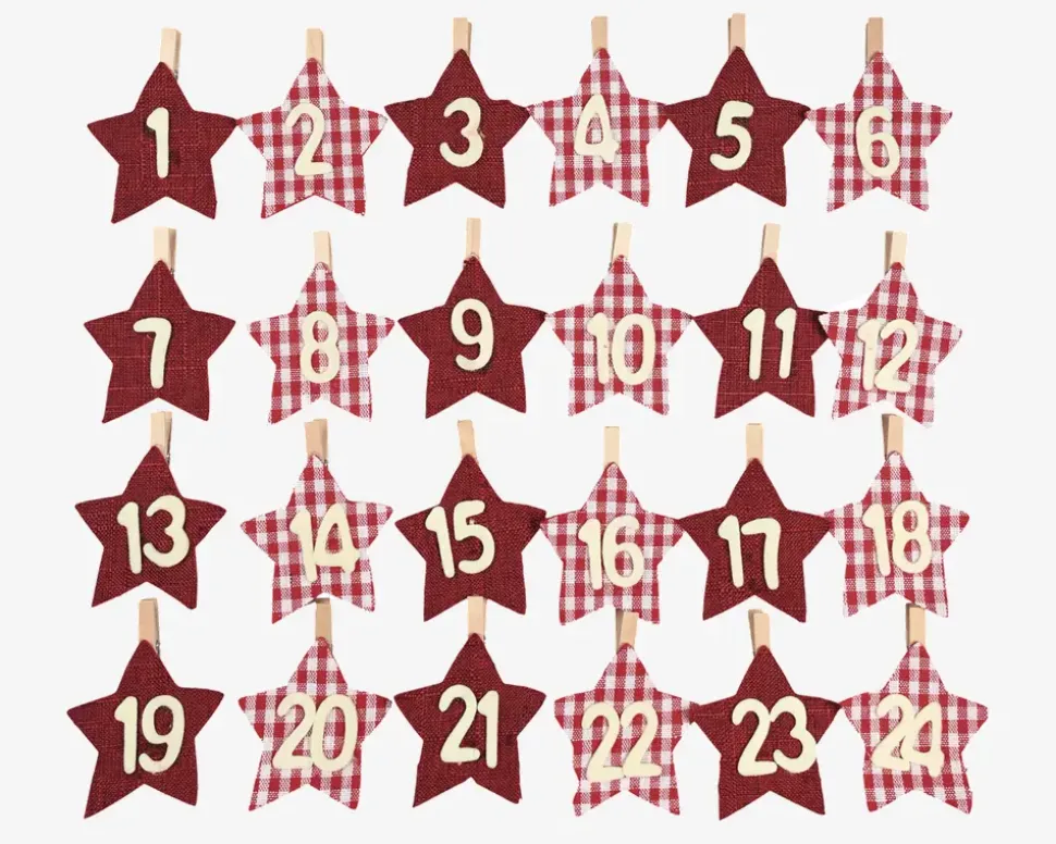 Klemmer Til Pakkekalender Rød