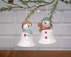 Klokke snemand 2 stk. H.9,5xØ.7 cm