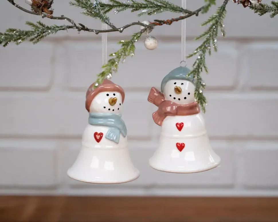 Klokke snemand 2 stk. H.9,5xØ.7 cm