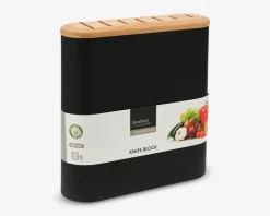 Knivblok sort H.23,5 cm