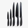 Knivsæt sort stål 5 stk.