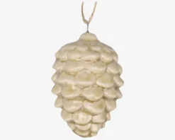 Kogle Ornament Ass. Creme H.8,5cm