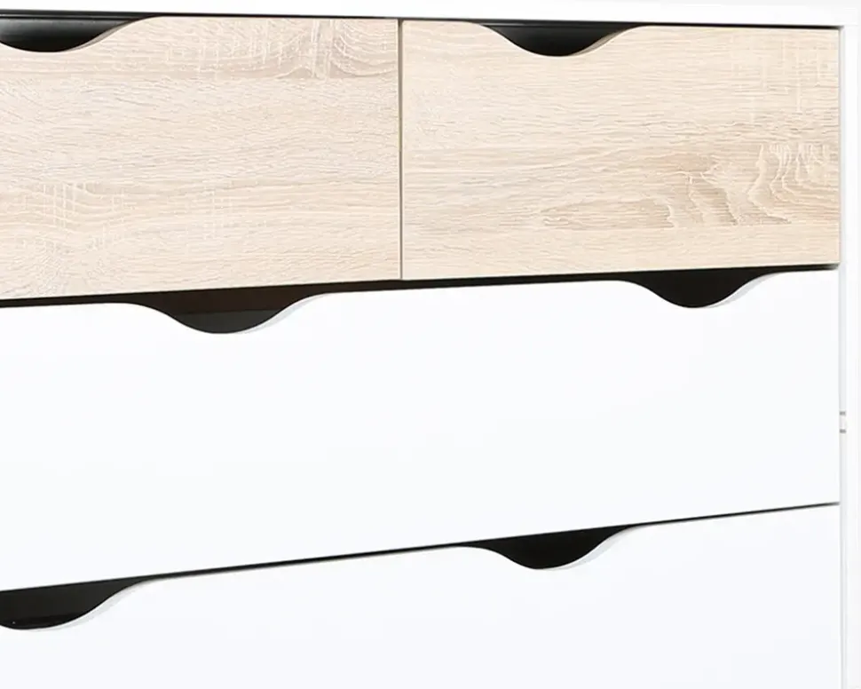 Kommode Delta m. 5 skuffer