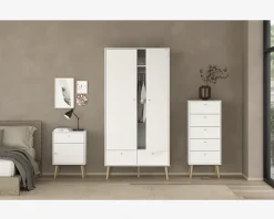 Kommode Bodo med 5 skuffer hvid