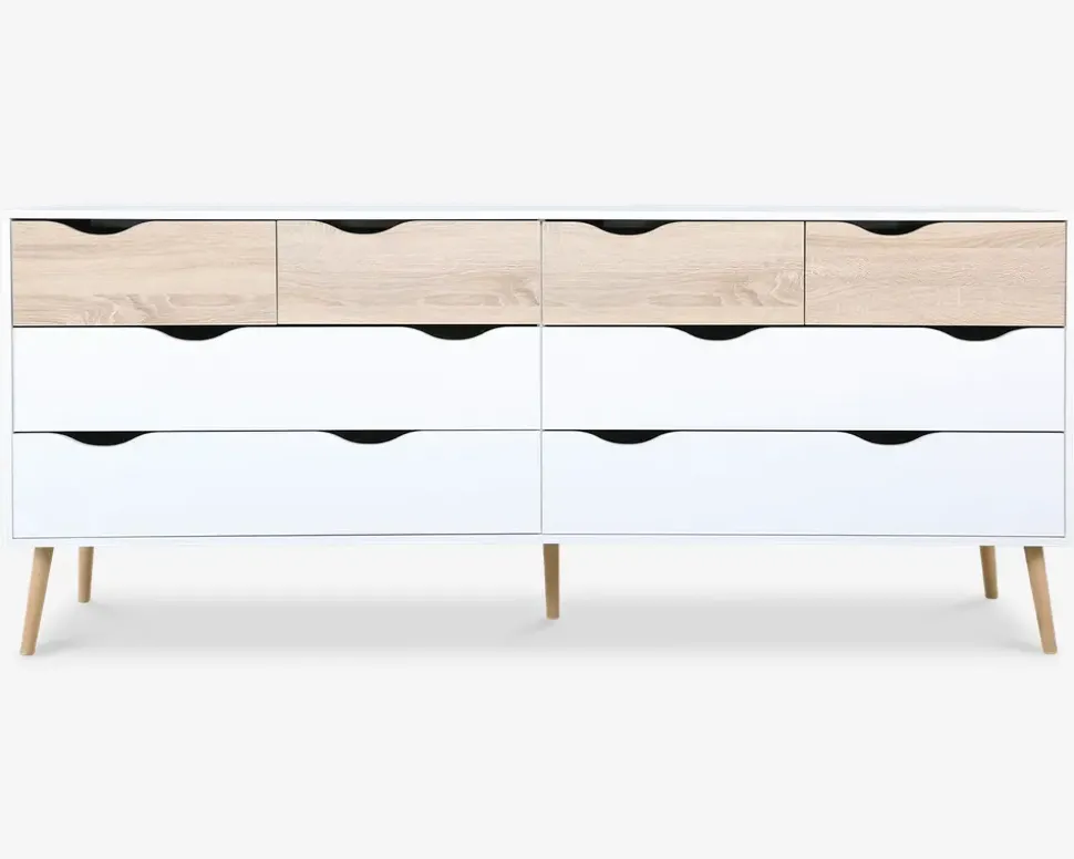 Kommode Delta m. 8 skuffer