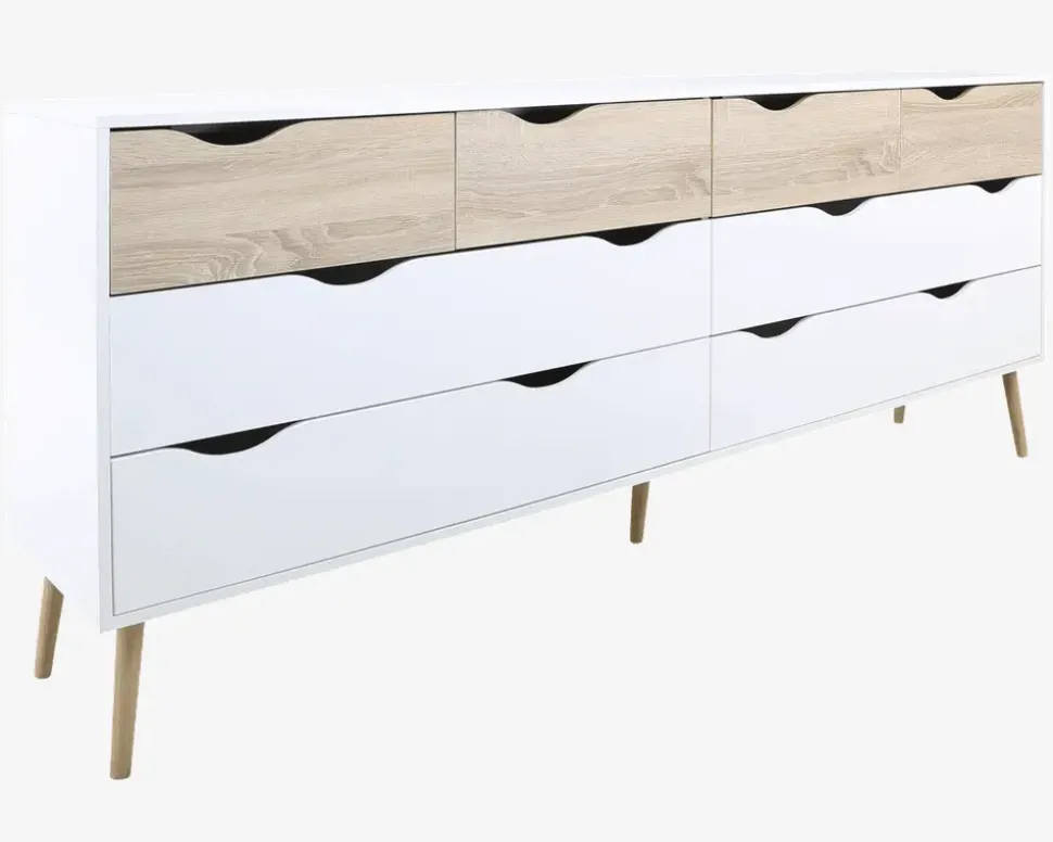 Kommode Delta m. 8 skuffer