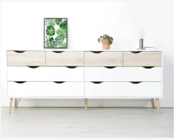 Kommode Delta m. 8 skuffer