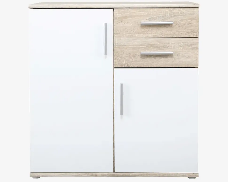 Kommode m. 2 Låger og 2 Skuffer