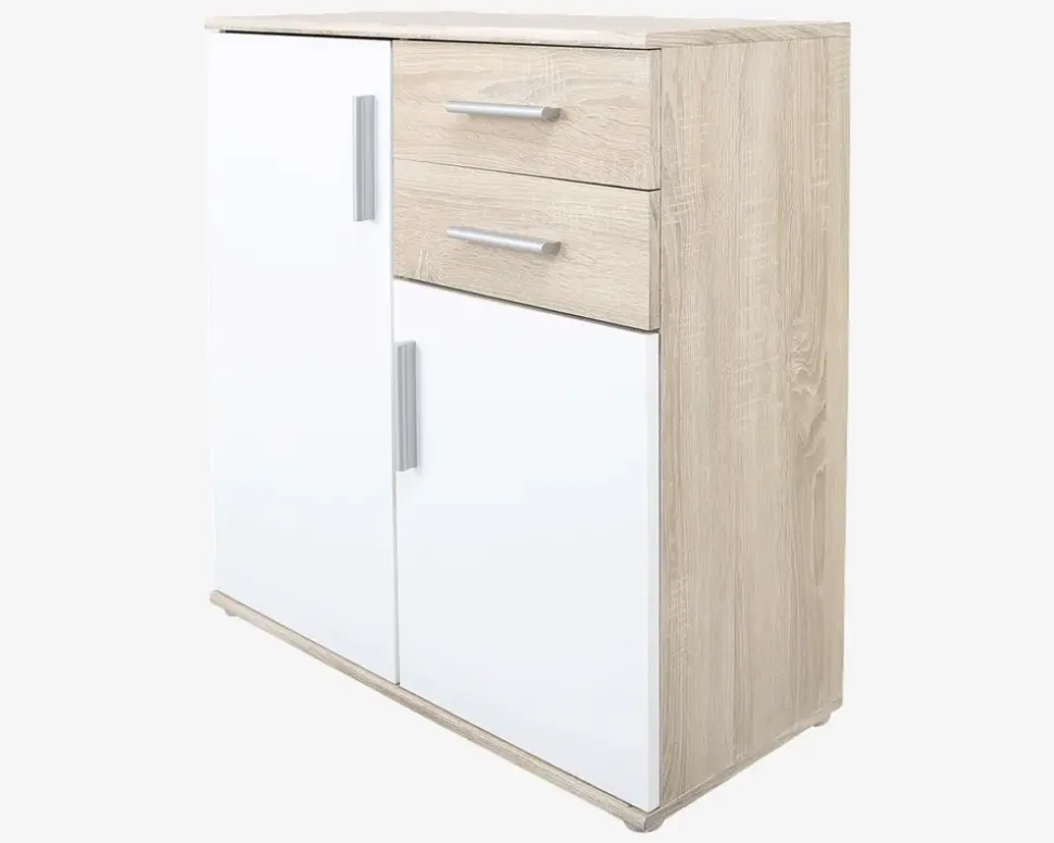 Kommode m. 2 Låger og 2 Skuffer