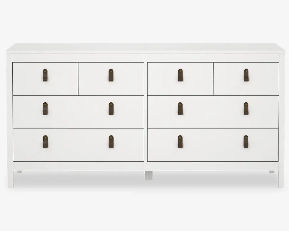 Kommode Madrid med 8 skuffer hvid