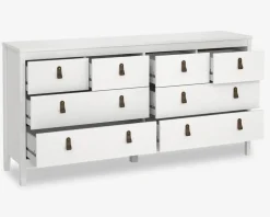 Kommode Madrid med 8 skuffer hvid