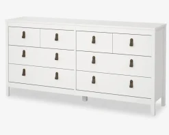 Kommode Madrid med 8 skuffer hvid