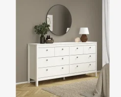 Kommode Madrid med 8 skuffer hvid
