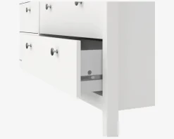 Kommode Madrid med 8 skuffer hvid