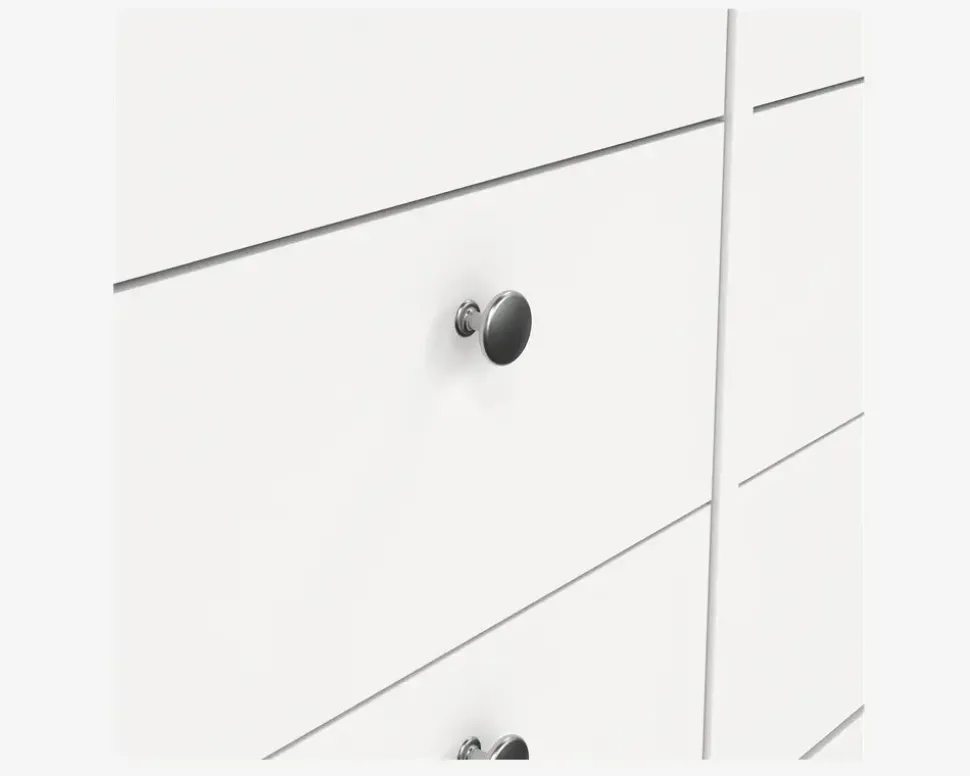 Kommode Madrid med 8 skuffer hvid