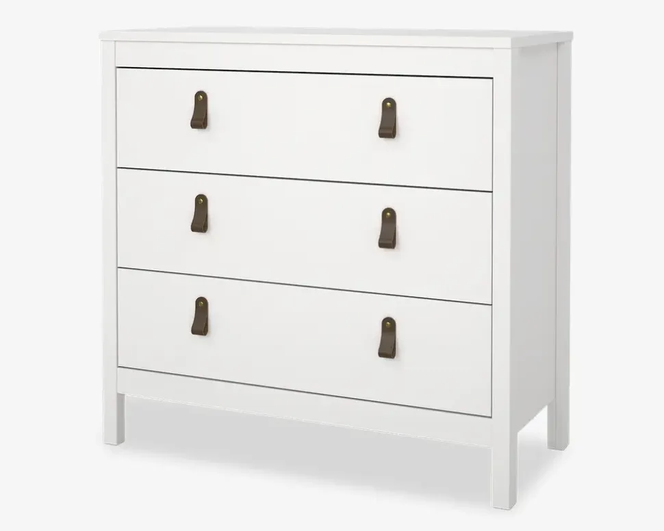 Kommode Madrid med 3 skuffer hvid