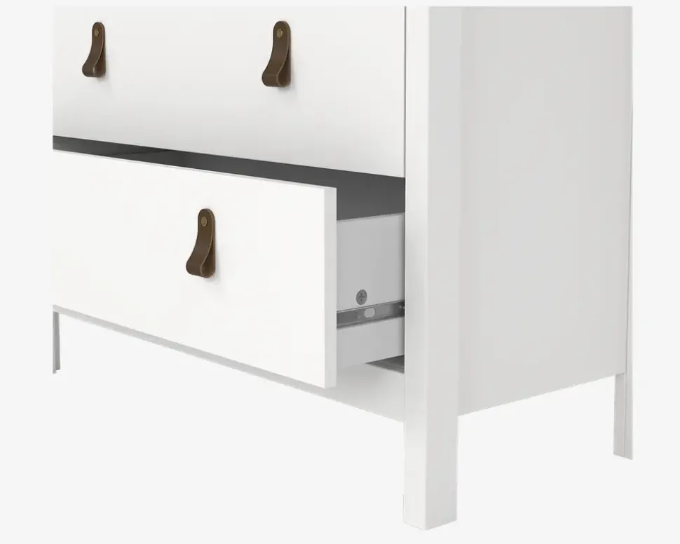 Kommode Madrid med 5 skuffer hvid