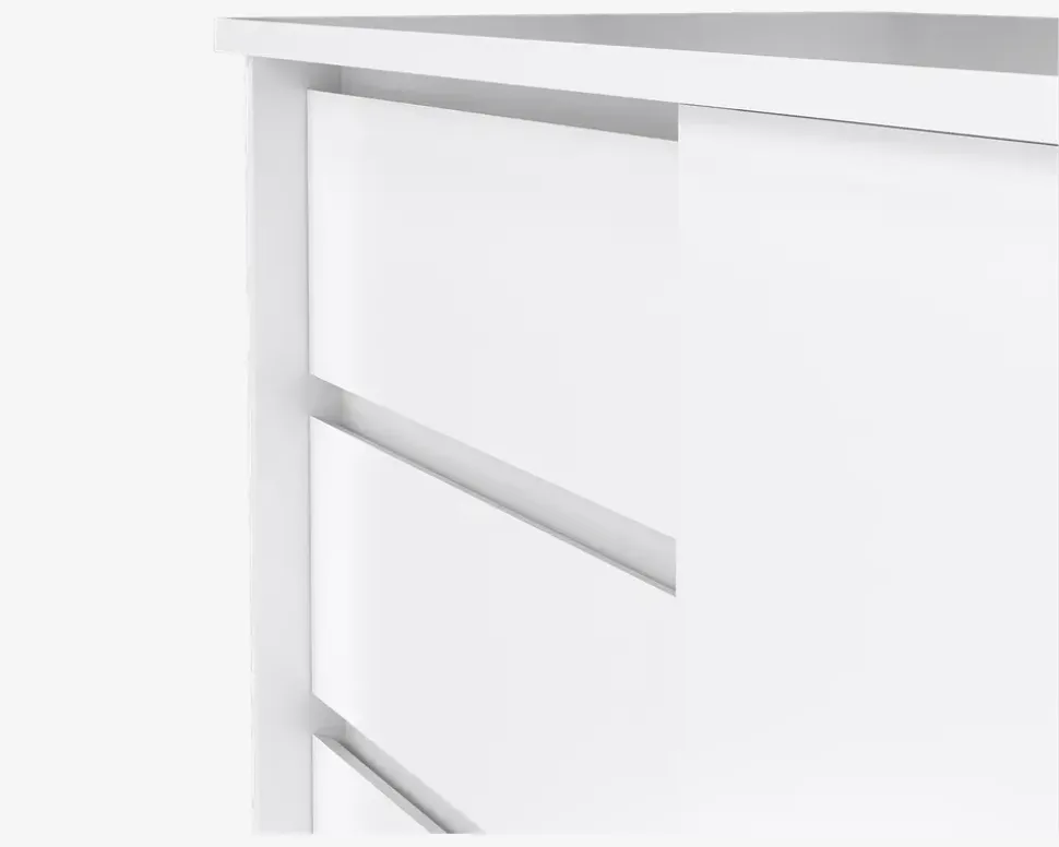 Kommode Naia med 3 skuffer og en skydedør hvid
