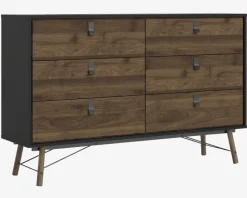 Kommode Ry m. 6 skuffer