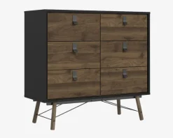 Kommode Ry m. 6 skuffer