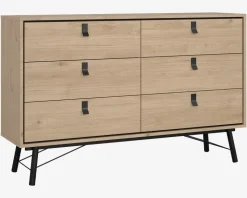 Kommode Ry m. 6 skuffer eg
