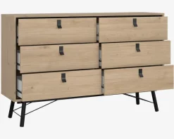 Kommode Ry m. 6 skuffer eg