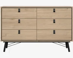 Kommode Ry m. 6 skuffer eg