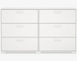 Kommode Sofia hvid med 6 skuffer