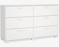 Kommode Sofia hvid med 6 skuffer