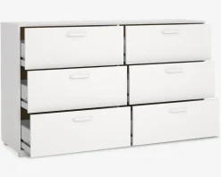 Kommode Sofia hvid med 6 skuffer
