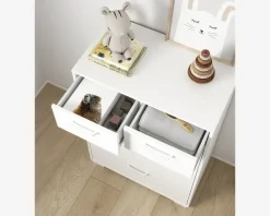 Kommode Sofia hvid med 5 skuffer