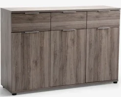 Komode m. 3 skuffer og 3 låger