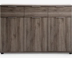 Komode m. 3 skuffer og 3 låger