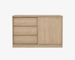 Komode Naia med 3 skuffer og 1 skydelåge eg