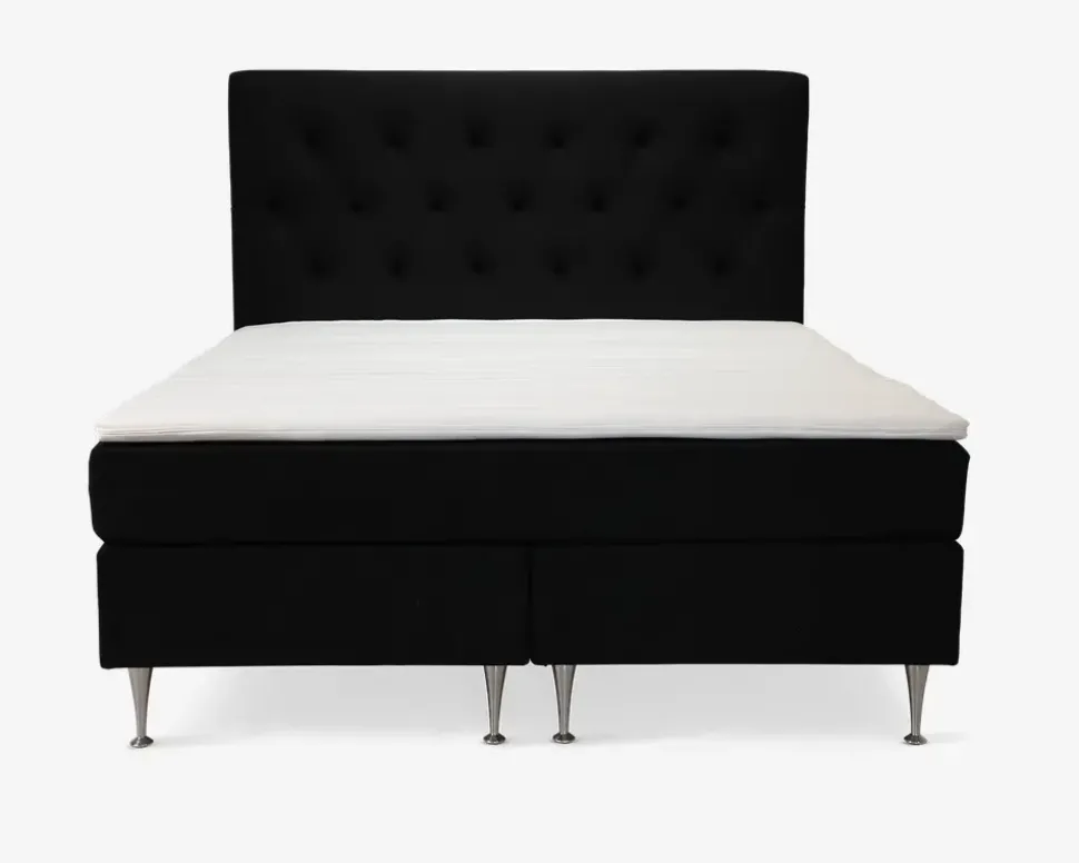 Komplet Continentalseng 180 x 200 cm sort